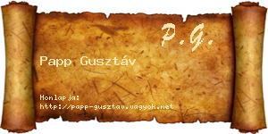 Papp Gusztáv névjegykártya