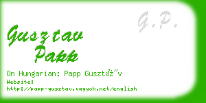 gusztav papp business card